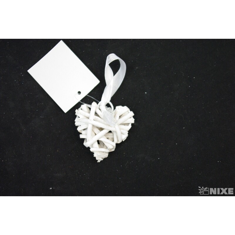 ZÁVĚS SRDCE 05cm*BÍLÁ