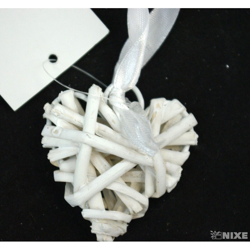 ZÁVĚS SRDCE 05cm*BÍLÁ