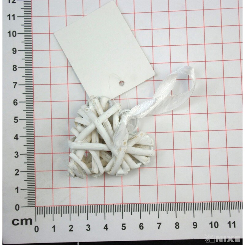 ZÁVĚS SRDCE 05cm*BÍLÁ