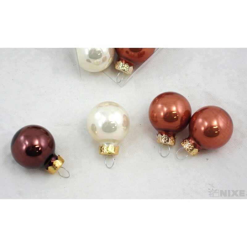 KOULE ZÁVĚS 2,5cm 24ks MIX*PŘÍRODNÍ