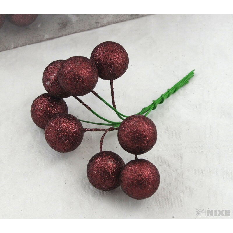 KOULE NA DRÁTKU 2,5x14cm 80ks*HNĚDÁ TM.