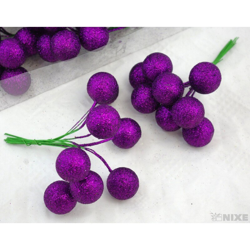 KOULE NA DRÁTKU 2,5x14cm 80ks*FIALOVÁ TM.