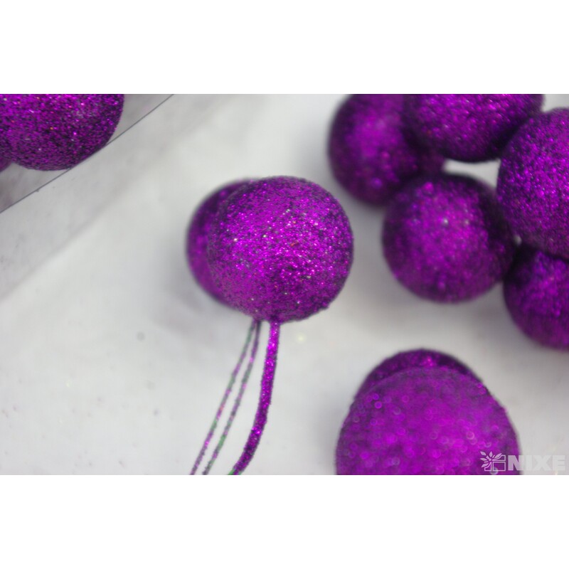 KOULE NA DRÁTKU 2,5x14cm 80ks*FIALOVÁ TM.