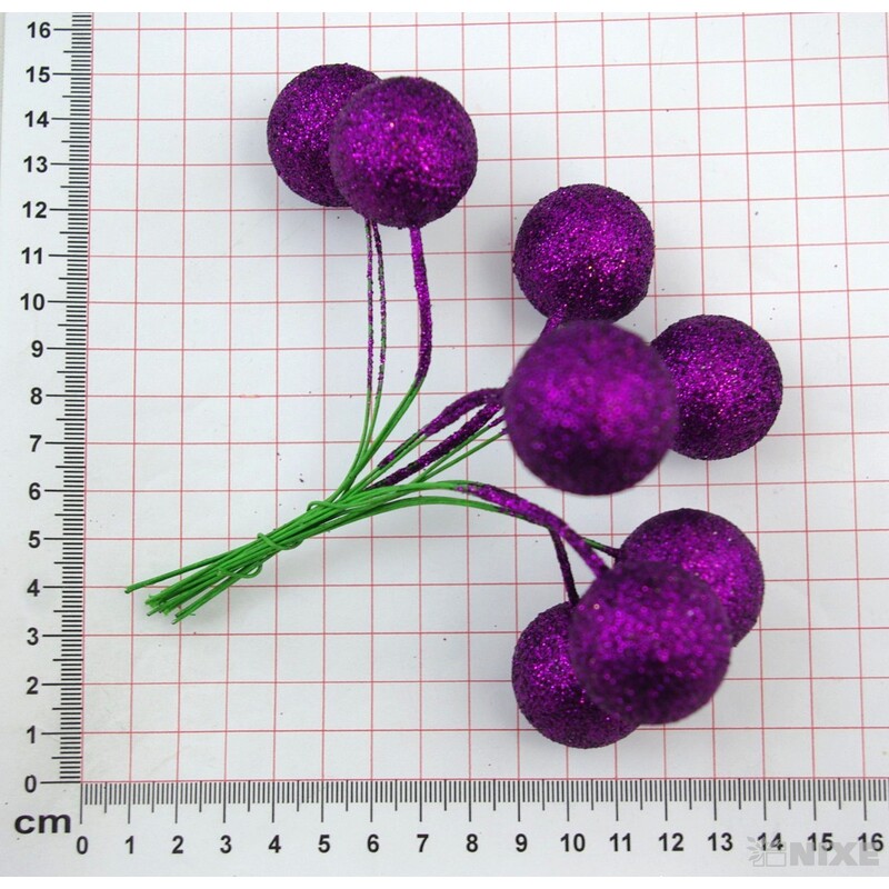 KOULE NA DRÁTKU 2,5x14cm 80ks*FIALOVÁ TM.