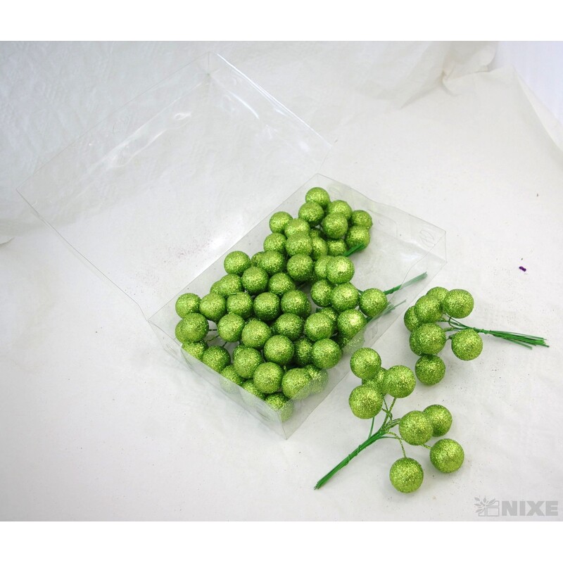 KOULE NA DRÁTKU 2,5x14cm 80ks*ZELENÁ