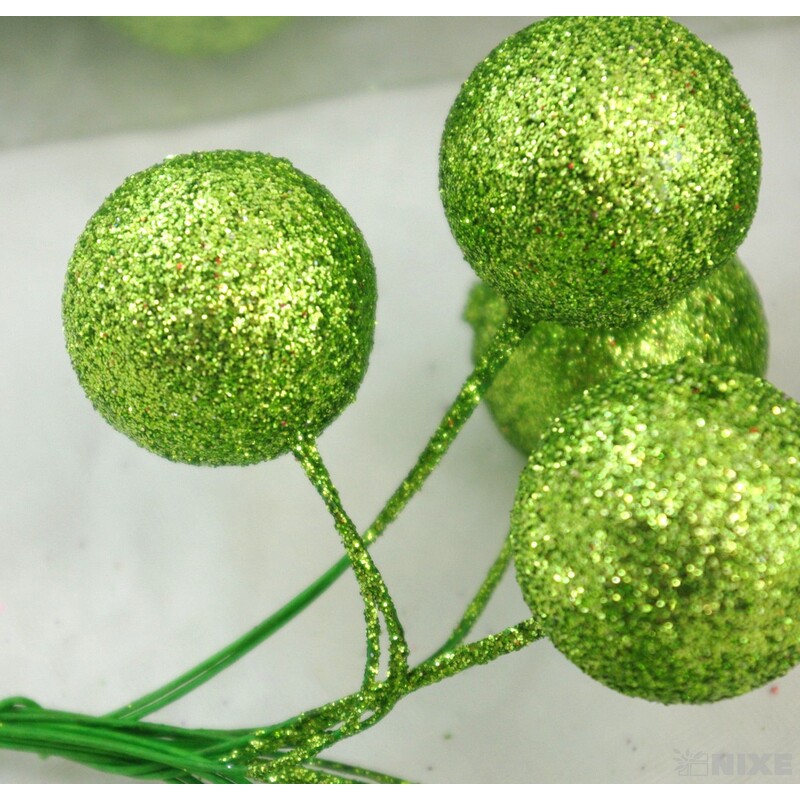 KOULE NA DRÁTKU 2,5x14cm 80ks*ZELENÁ