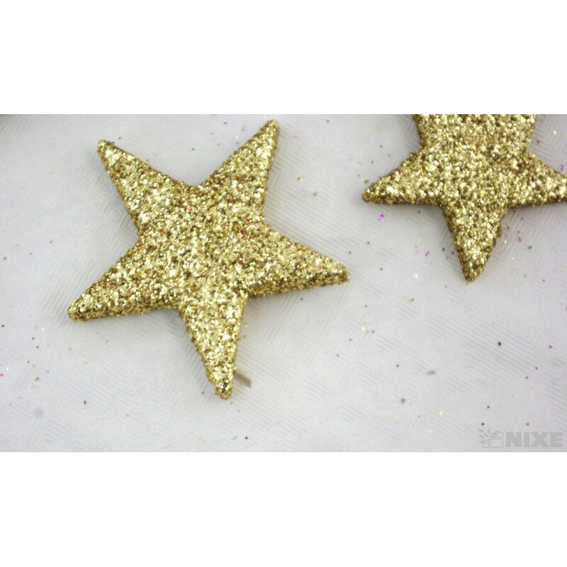 HVĚZDA 3,5-6,5cm 24ks*ZLATÁ