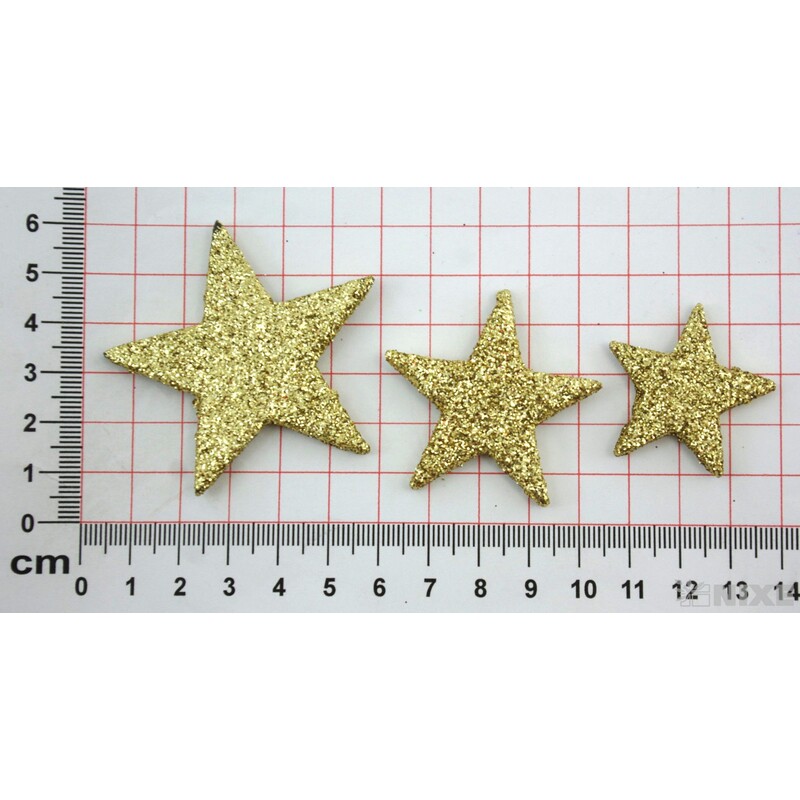 HVĚZDA 3,5-6,5cm 24ks*ZLATÁ