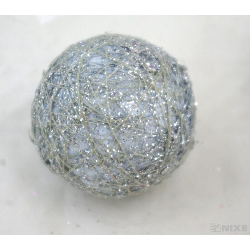 KOULE SISAL 4cm 24ks*STŘÍBRNÁ