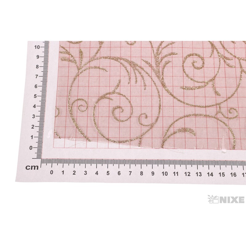 ORGANZA GLITR 15 36cmx5yd*ČERVENÁ