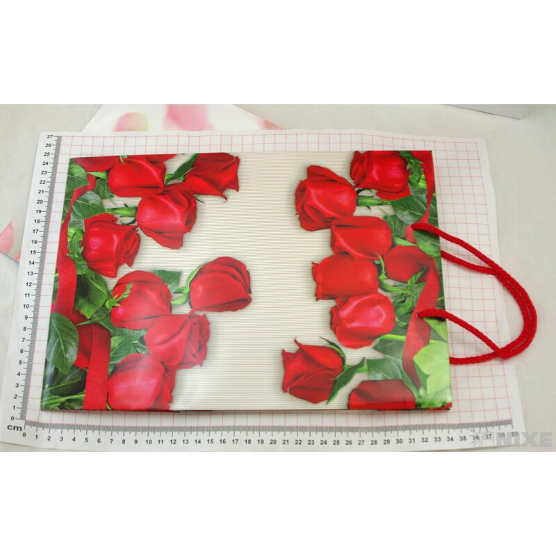 TAŠKA L-2 24X33X12cm*VZOR RŮŽE V+