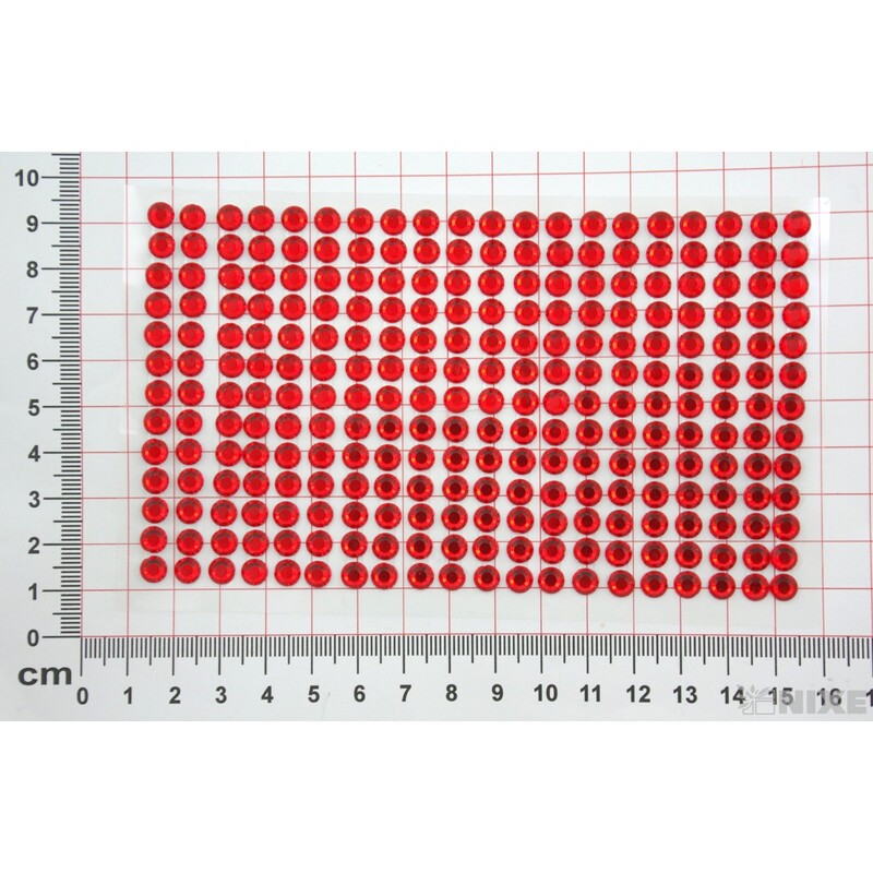 PERLIČKY NALEPOVACÍ 6mm 260ks*ČERVENÁ