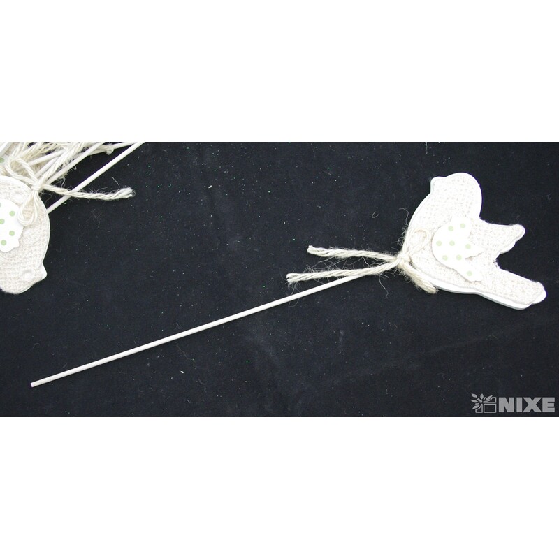 ZÁPICH PTÁČEK 12ks 8x25cm*BÍLÁ