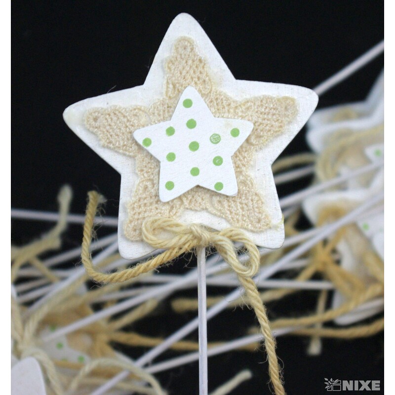 ZÁPICH HVĚZDA 12ks 7x25cm*BÍLÁ