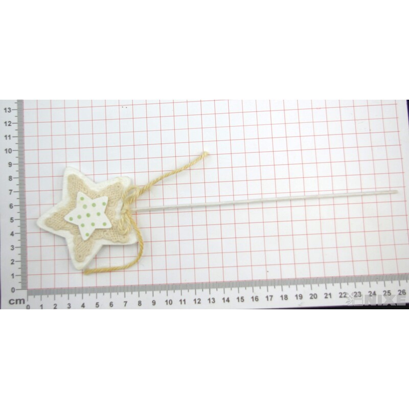 ZÁPICH HVĚZDA 12ks 7x25cm*BÍLÁ