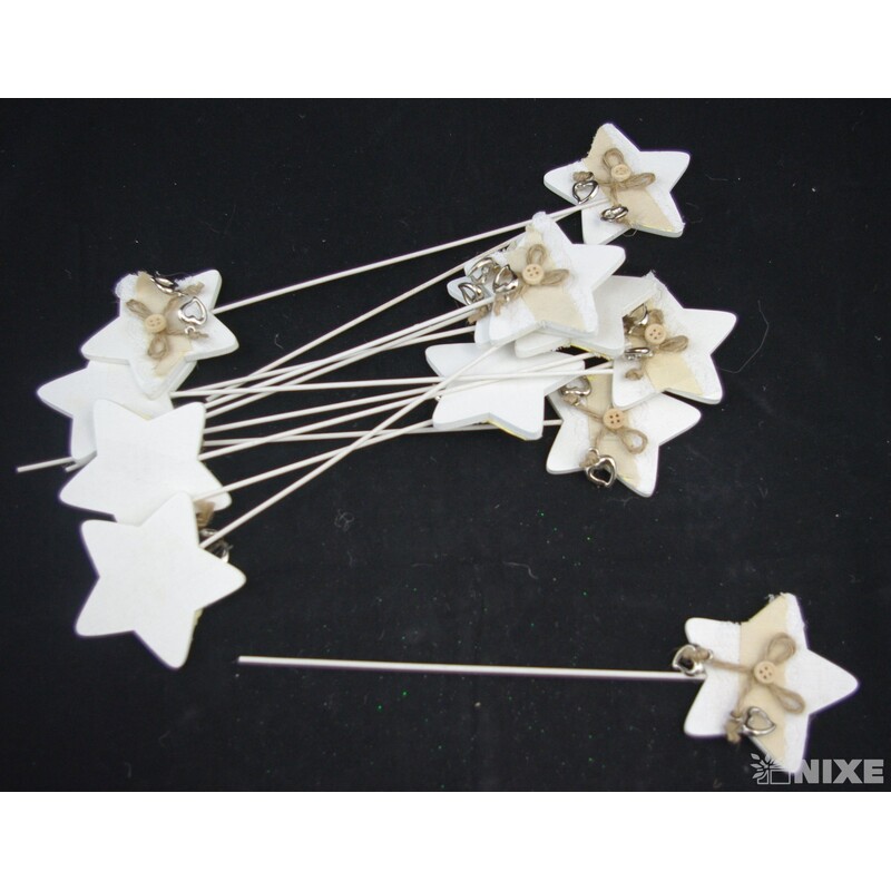 ZÁPICH HVĚZDA 12ks 7x26cm*BÍLÁ