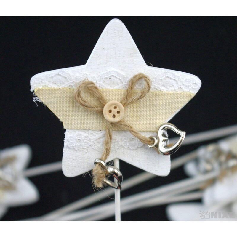 ZÁPICH HVĚZDA 12ks 7x26cm*BÍLÁ