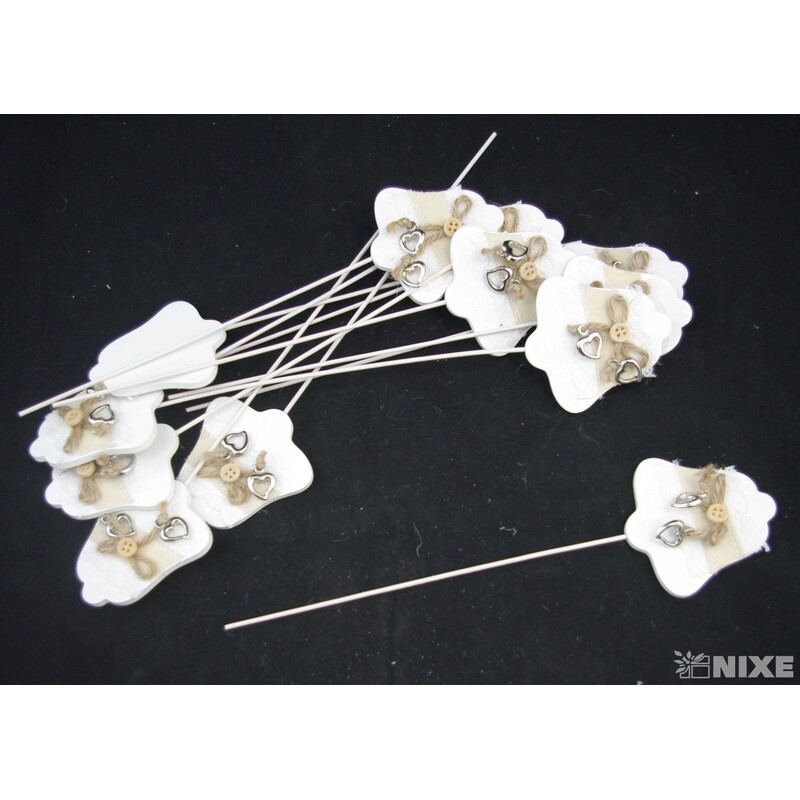 ZÁPICH ZVONEK 12ks 7x27cm*BÍLÁ