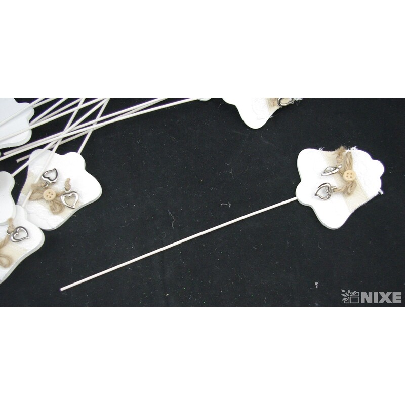 ZÁPICH ZVONEK 12ks 7x27cm*BÍLÁ