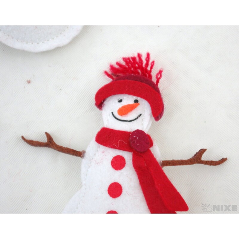 SNĚHULÁK FILC NALEP. 6ks 8cm*MIX BAREV