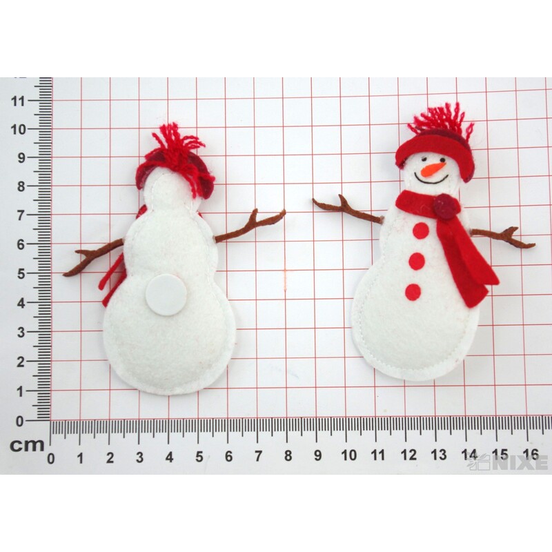 SNĚHULÁK FILC NALEP. 6ks 8cm*MIX BAREV