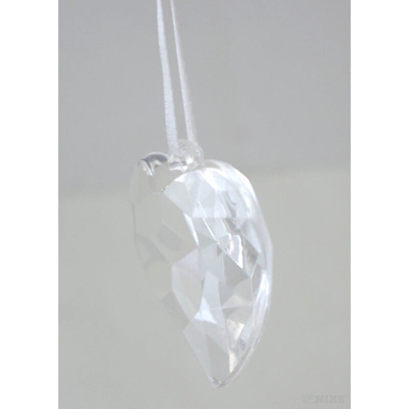 ZÁVĚS AKRYL SRDCE 5x5cm 6ks