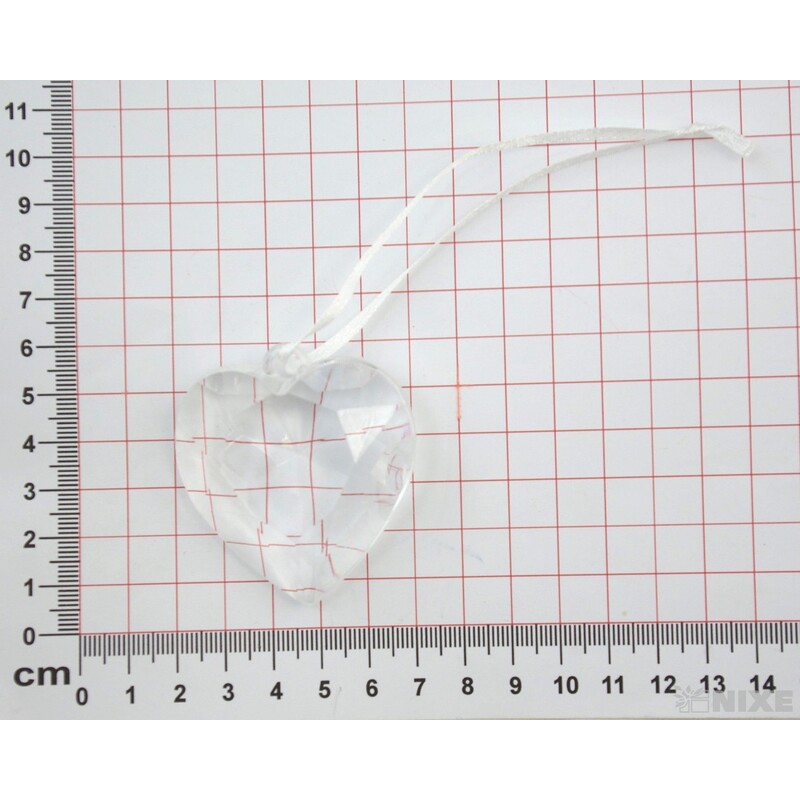 ZÁVĚS AKRYL SRDCE 5x5cm 6ks