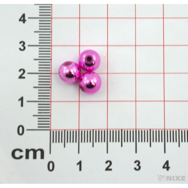 KORÁLKY 8mm 100g METAL*RŮŽOVÁ