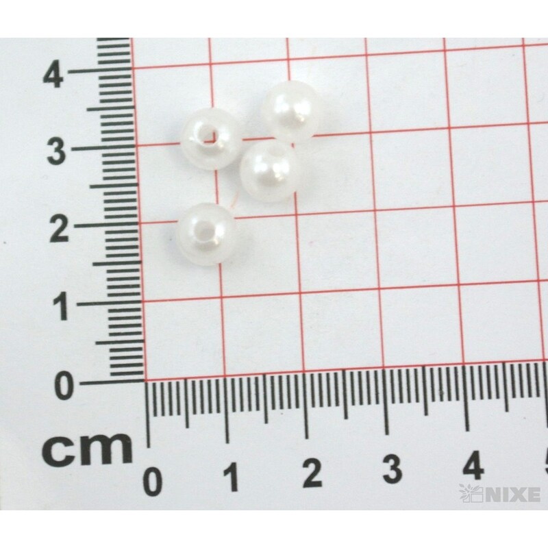 KORÁLKY 8mm 100g*BÍLÁ