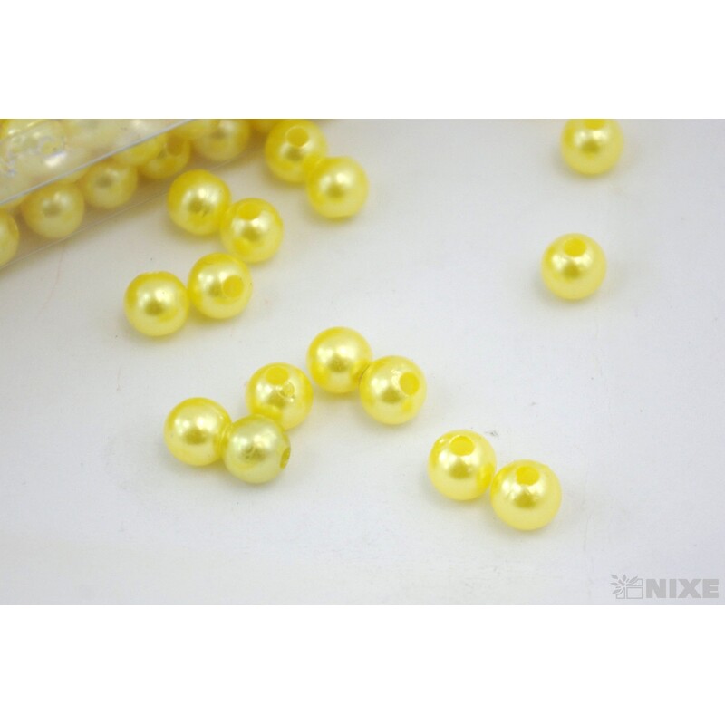 KORÁLKY 8mm 100g*ŽLUTÁ