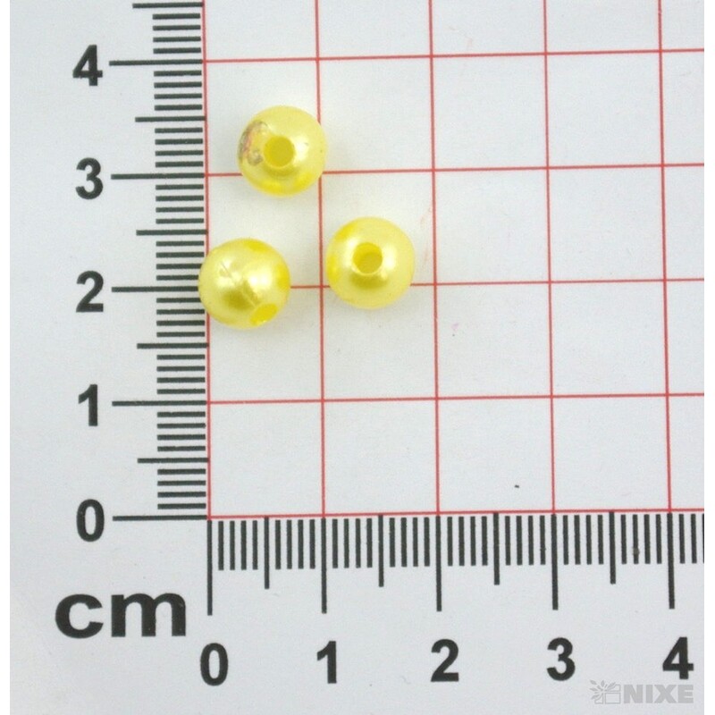 KORÁLKY 8mm 100g*ŽLUTÁ