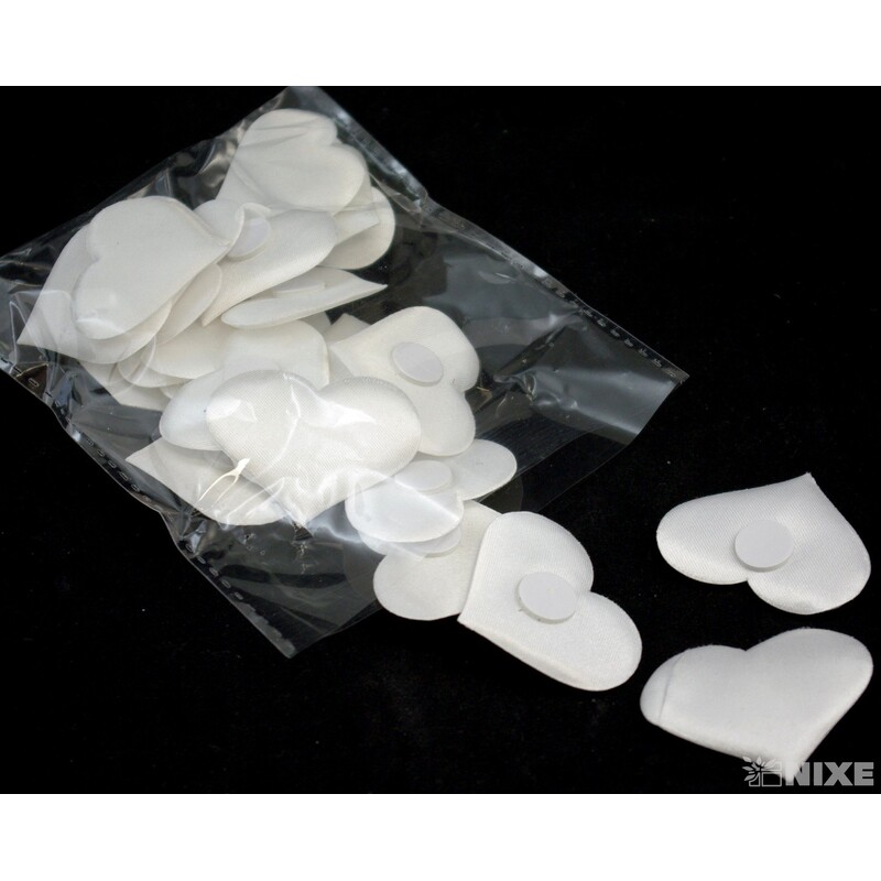 SRDCE NALEPOVACÍ 3,5x4,5cm 24ks*BÍLÁ