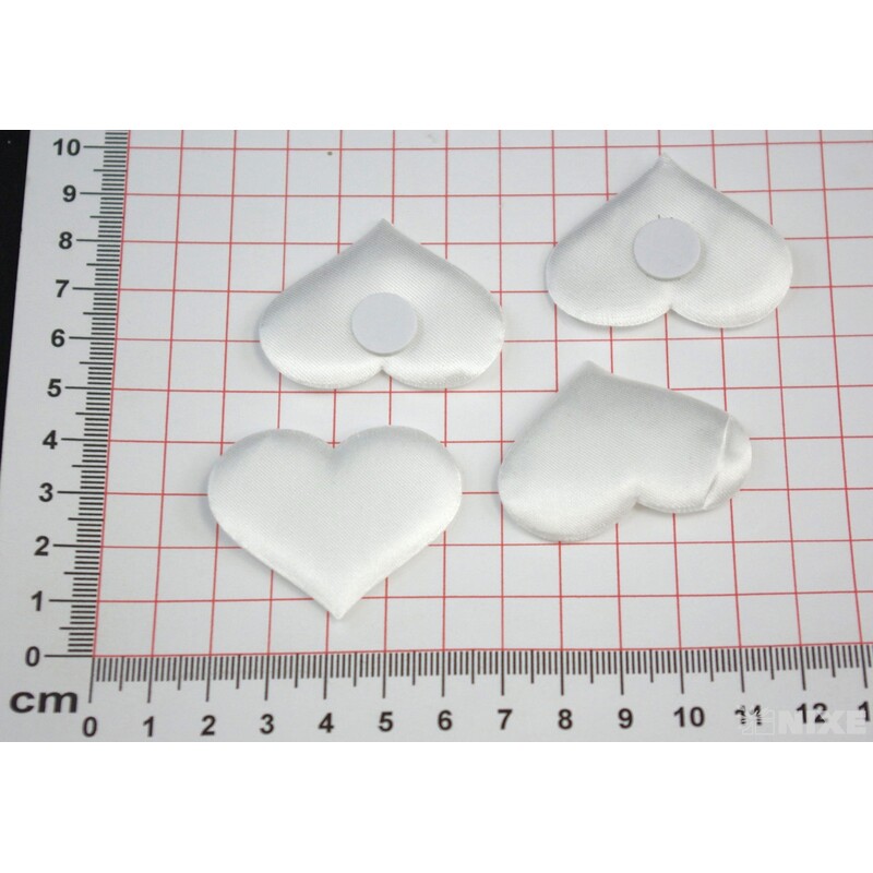 SRDCE NALEPOVACÍ 3,5x4,5cm 24ks*BÍLÁ