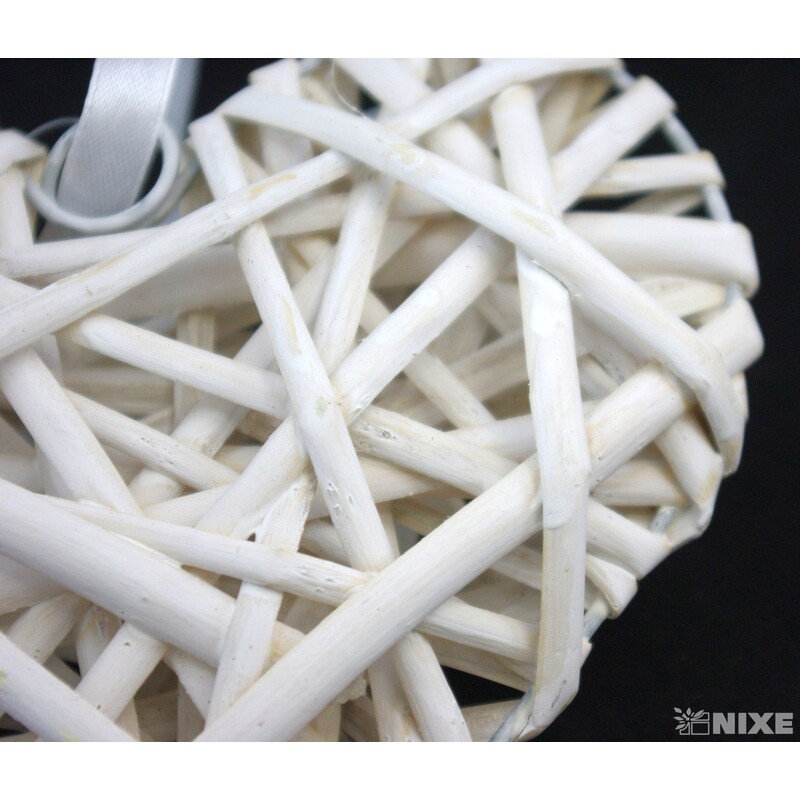 ZÁVĚS SRDCE 15cm*BÍLÁ