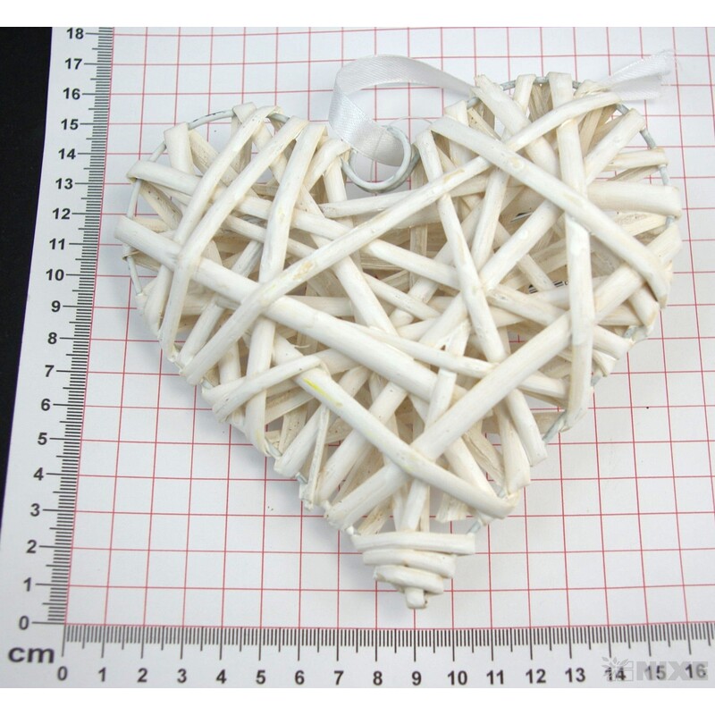 ZÁVĚS SRDCE 15cm*BÍLÁ