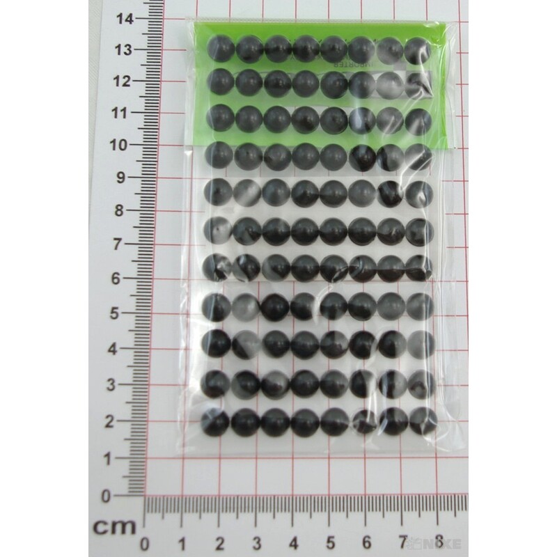 PERLIČKY NALEPOVACÍ 8mm 88ks*ČERNÁ