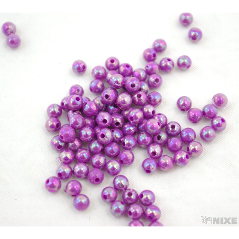 KORÁLKY 6mm 50g*FIALOVÁ MULTI