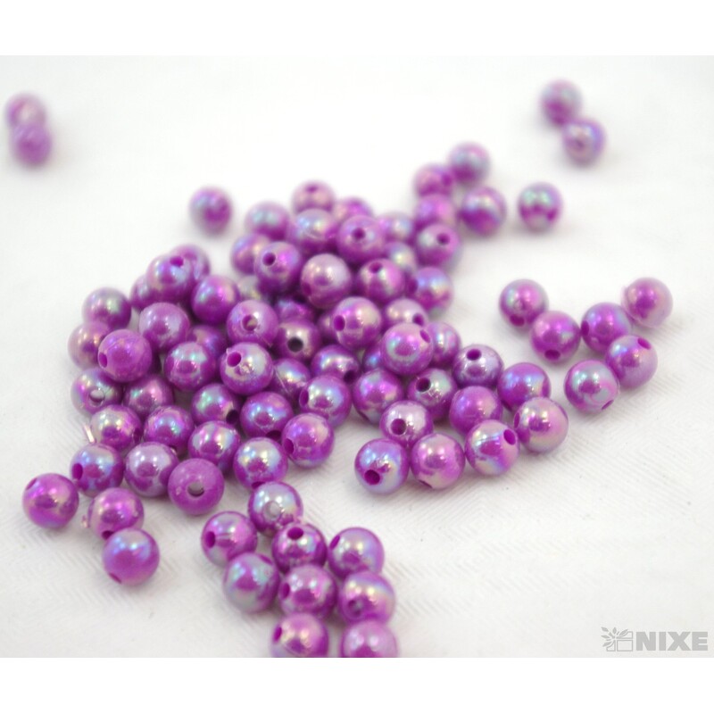KORÁLKY 6mm 50g*FIALOVÁ MULTI