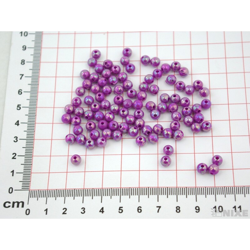 KORÁLKY 6mm 50g*FIALOVÁ MULTI