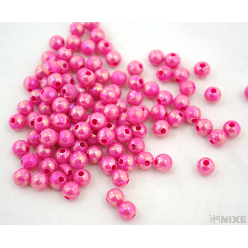 KORÁLKY 8mm cca 208ks*RŮŽOVÁ