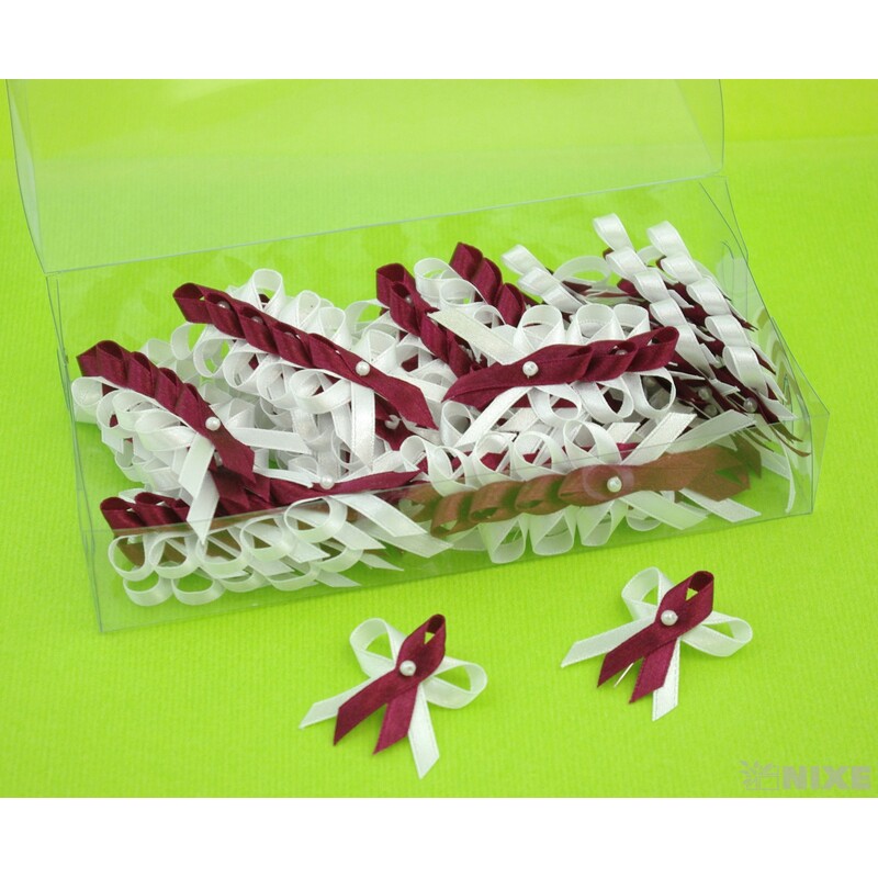 MAŠLIČKA 5cm 100ks*BÍLÁ+BORDOVÁ