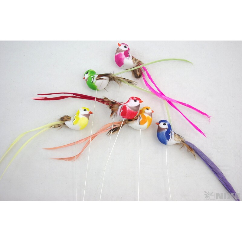 ZÁPICH PTÁČEK 36ks 3x22cm*MIX BAREV