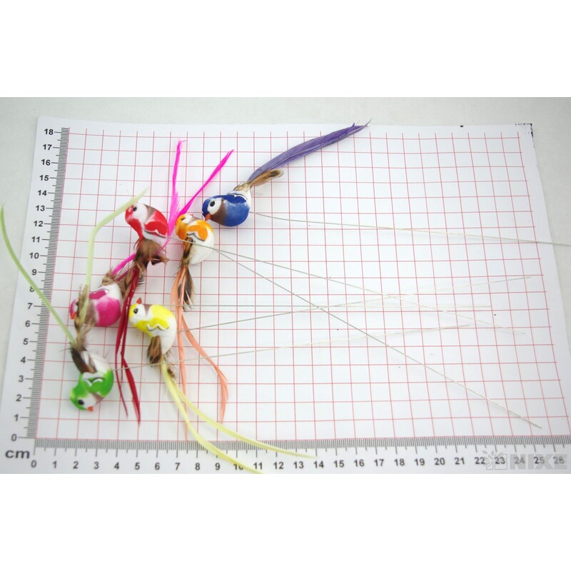 ZÁPICH PTÁČEK 36ks 3x22cm*MIX BAREV