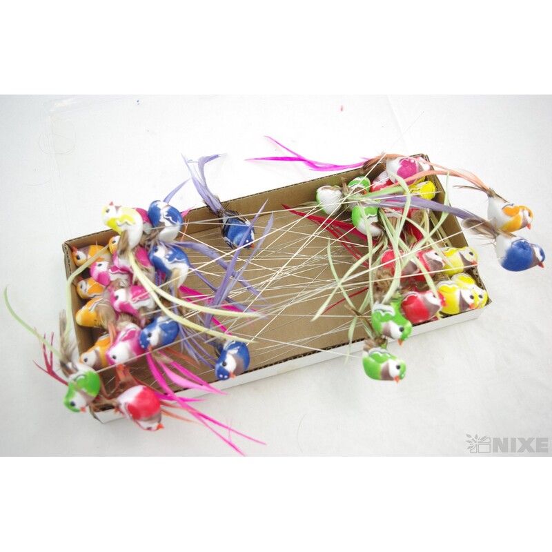 ZÁPICH PTÁČEK 36ks 3x22cm*MIX BAREV