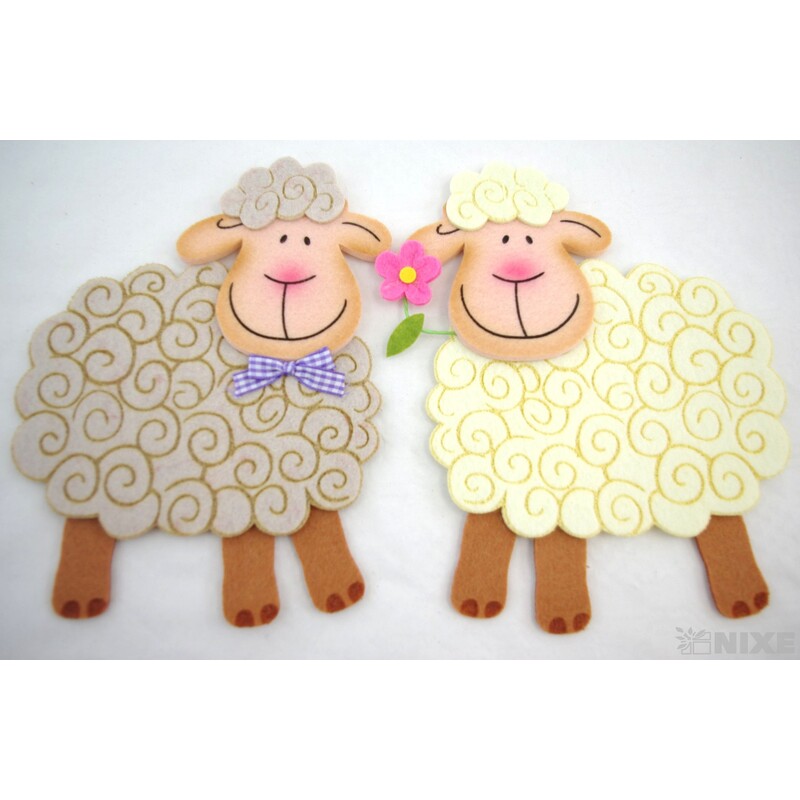 OVEČKA FILC NALEPOVACÍ 20x15cm 4ks