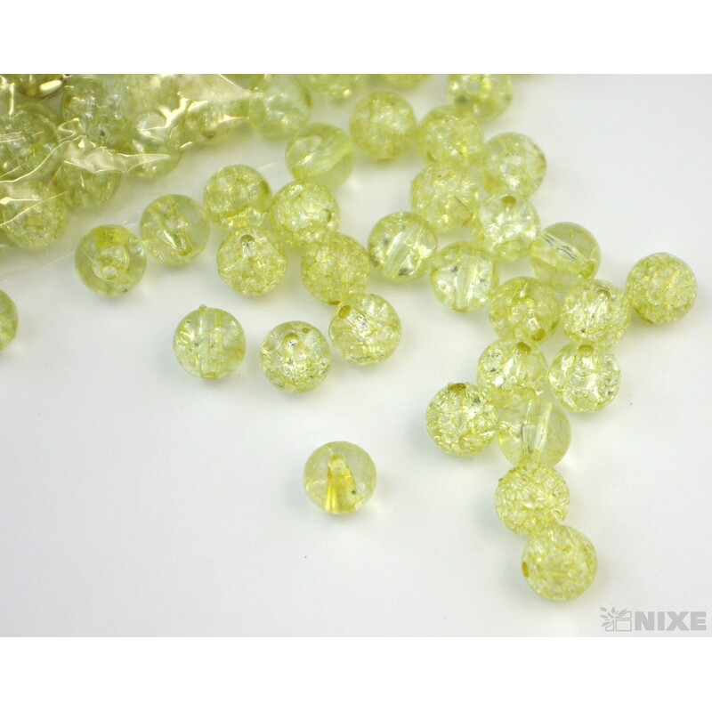 KORÁLKY KRAK 10mm cca 90ks*ZELENÁ TM.