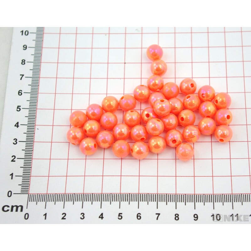 KORÁLKY 10mm cca 104ks*ORANŽOVÁ