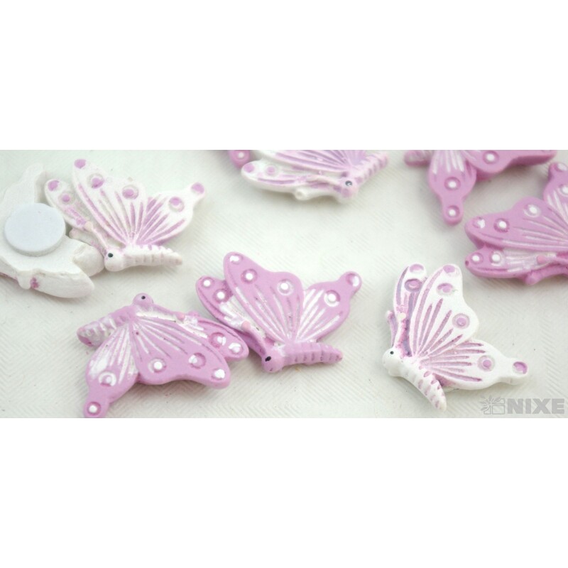 MOTÝL NALEPOVACÍ 2,5cm 9ks*FIALOVÁ