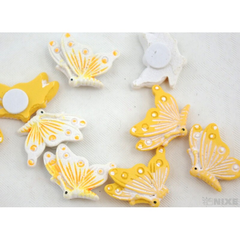 MOTÝL NALEPOVACÍ 2,5cm 9ks*ORANŽOVÁ