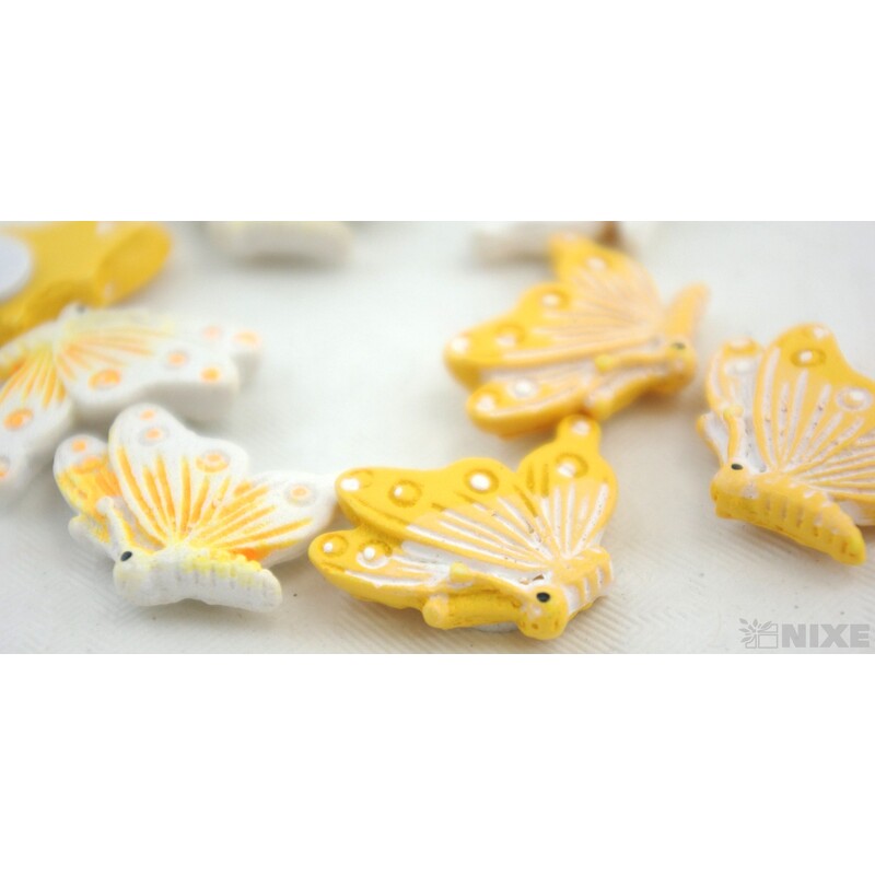 MOTÝL NALEPOVACÍ 2,5cm 9ks*ORANŽOVÁ